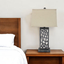 Load image into Gallery viewer, Metal With Multi Mini Grotto Pattern Table Lamp - Silver
