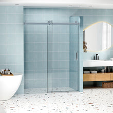 Load image into Gallery viewer, Frameless Soft-Closing Shower Door, 1/4" (6 Mm) Tempered Glass Single Sliding With Explosion Proof Coating
