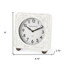 Load image into Gallery viewer, Square Table Clock - White

