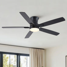 Load image into Gallery viewer, Mordern Flush Mount Ceiling Fan With Light And Remote Control
