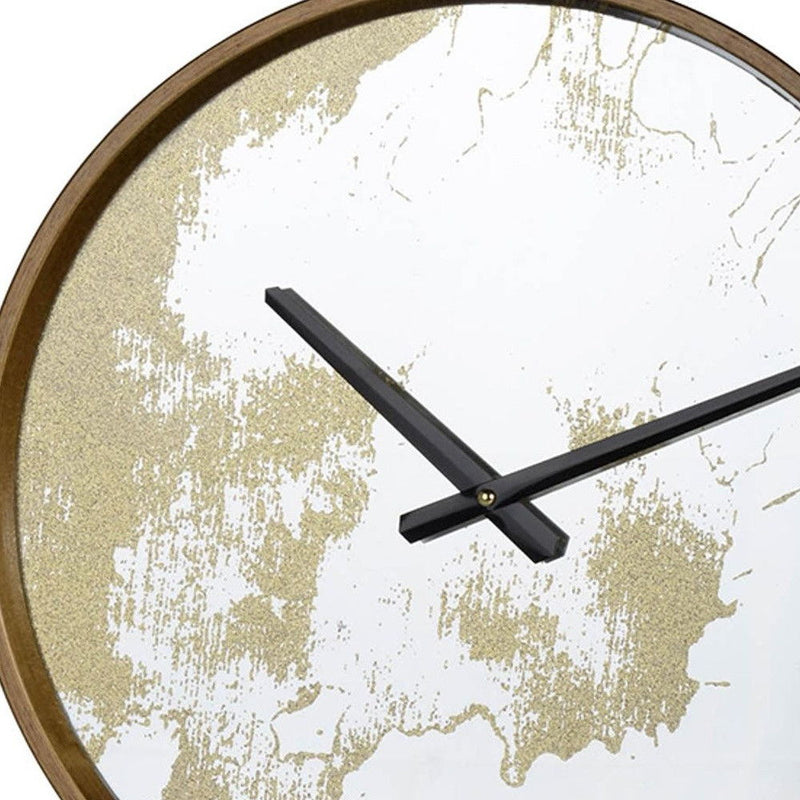 Modern Round Wall Clock - Gold / White
