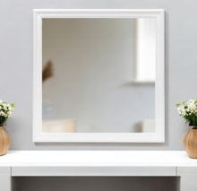 Load image into Gallery viewer, 38" Square Framed Accent Mirror - White
