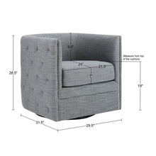 Load image into Gallery viewer, Capstone - Swivel Barrel Chair With Nailhead Accents And Button Tufting
