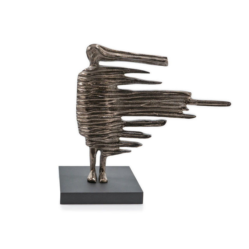 Blown Away Woman Tabletop Sculpture - Bronze