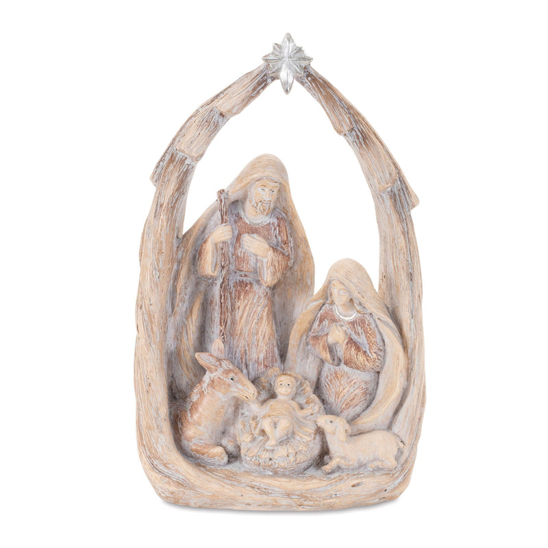 Christmas Tabletop Sculpture - Beige / Gray