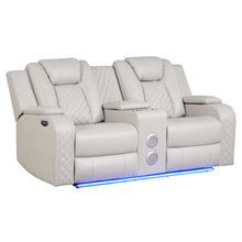 Load image into Gallery viewer, Benz - Power Reclining Loveseat &amp; LED Lighting And Built In USB
