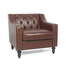 Load image into Gallery viewer, Contemporary Club Chair With Button Tufting And Birch Wood Legs
