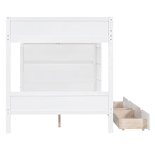 Load image into Gallery viewer, Full over Full Bunk Bed With 2 Drawers and Multi-layer Cabinet, White
