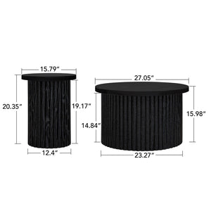 Modern Round Coffee Table And Side Table (Set of 2)