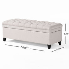 Load image into Gallery viewer, Juliana - Storage Ottoman With Birch Legs
