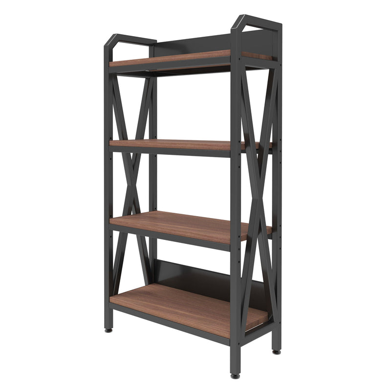 Four Tier Etagere Bookcase (683393) - Black / Brown