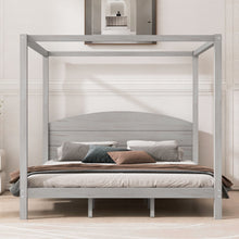 Load image into Gallery viewer, anopy Platform Bed With Headboard And Support Legs
