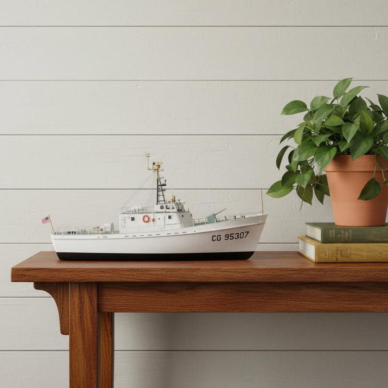 Hand Painted Model Boat (624468) - White