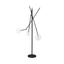 Load image into Gallery viewer, Tri Globe Contemporary Metal Floor Lamp - Black
