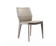 Load image into Gallery viewer, Upholstered Faux Leather Dining Side Chairs (Set of 2) - Taupe
