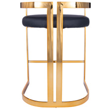 Load image into Gallery viewer, Iron Low Back Counter Height Bar Chair - Black / Gold
