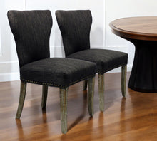 Load image into Gallery viewer, Upholstered Fabric Dining Parsons Chairs (Set of 2) - Dark Gray
