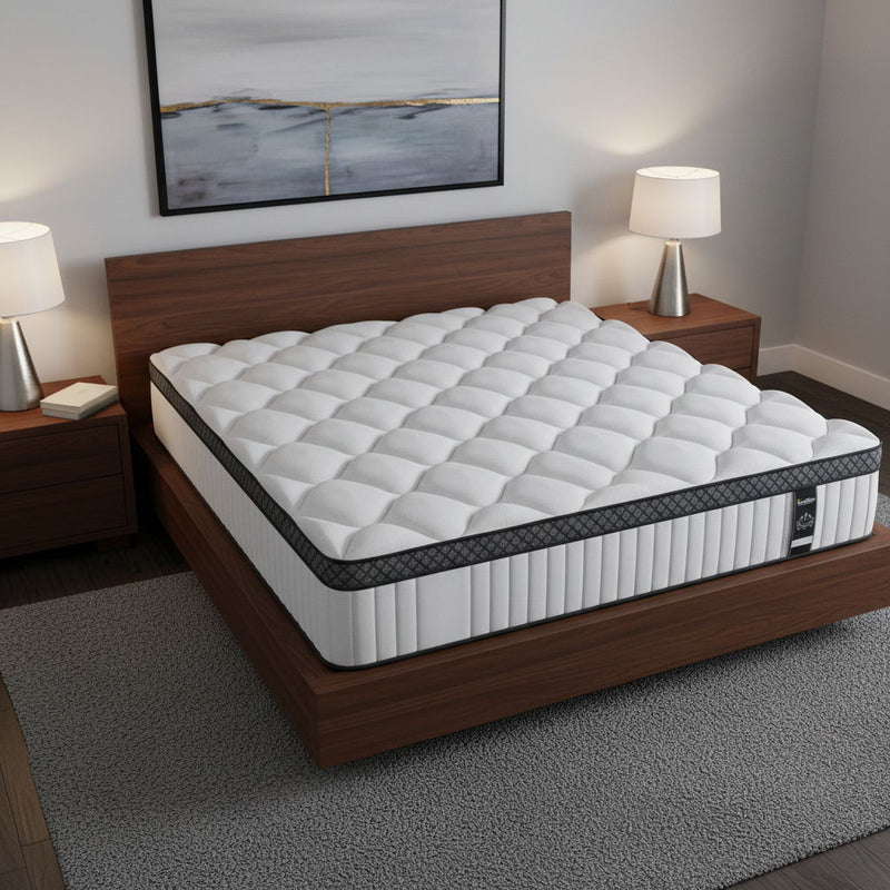 12" Queen Foam Hybrid Mattress - White
