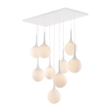 Load image into Gallery viewer, Shaded Nine Light Metal Dimmable Ceiling Light - White

