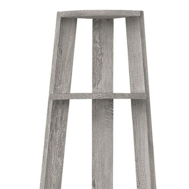 Particle Board Five Tier Corner Bookcase - Gray