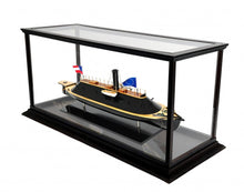 Load image into Gallery viewer, Hand Painted CSS Virginia Display Case Model Boat - Brown / Black
