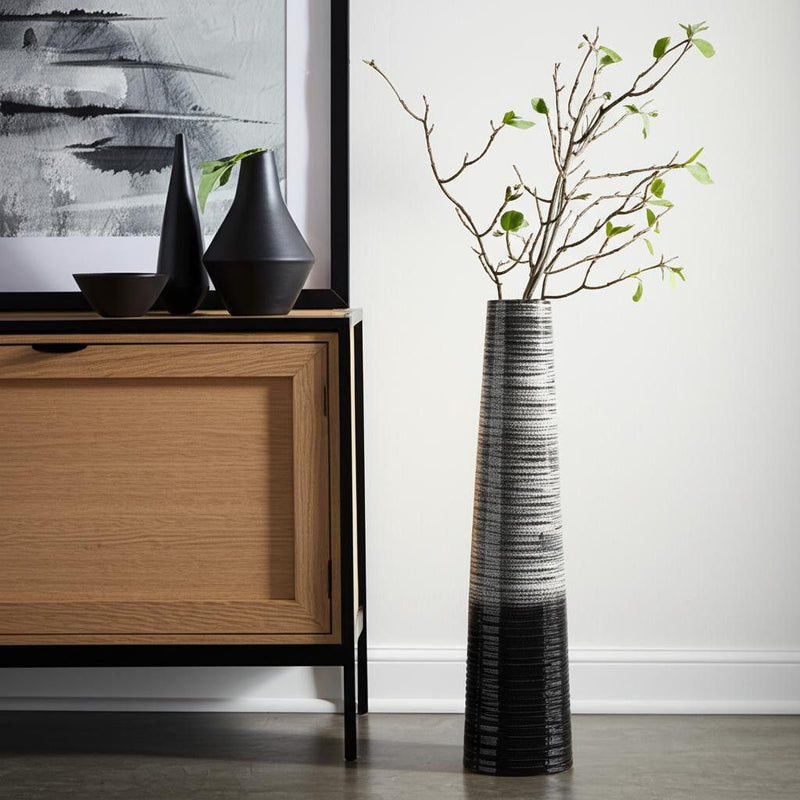 Ombre Tapered Floor Vase (576742) - Black / Gray