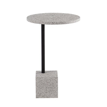 Load image into Gallery viewer, Faux Marble Round End Table - Black
