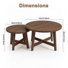 Load image into Gallery viewer, Round Nesting Stackable Tables For Living Room
