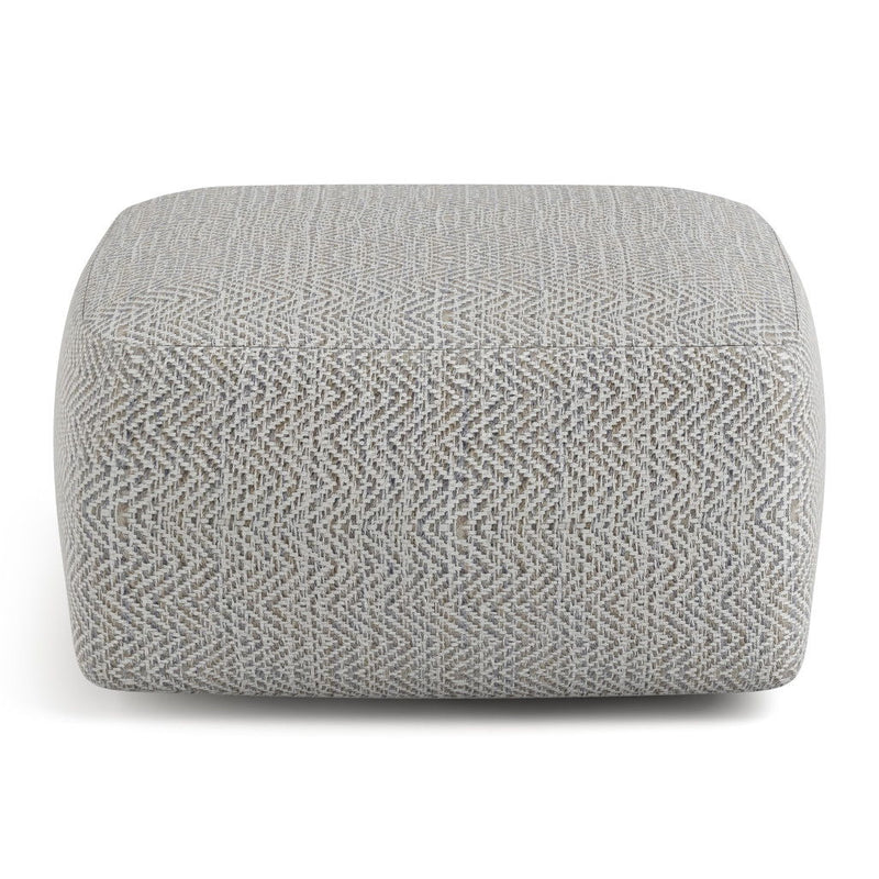 20" Cotton Pouf Ottoman - Gray