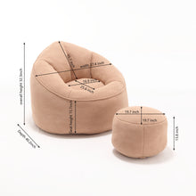 Load image into Gallery viewer, Bedding Bean Bag Sofa Chair High Pressure Foam With Footrest
