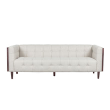 Load image into Gallery viewer, Contemporary Mid-Century Charm 3 Seater Sofa With Button Tufted Waffle Stitching
