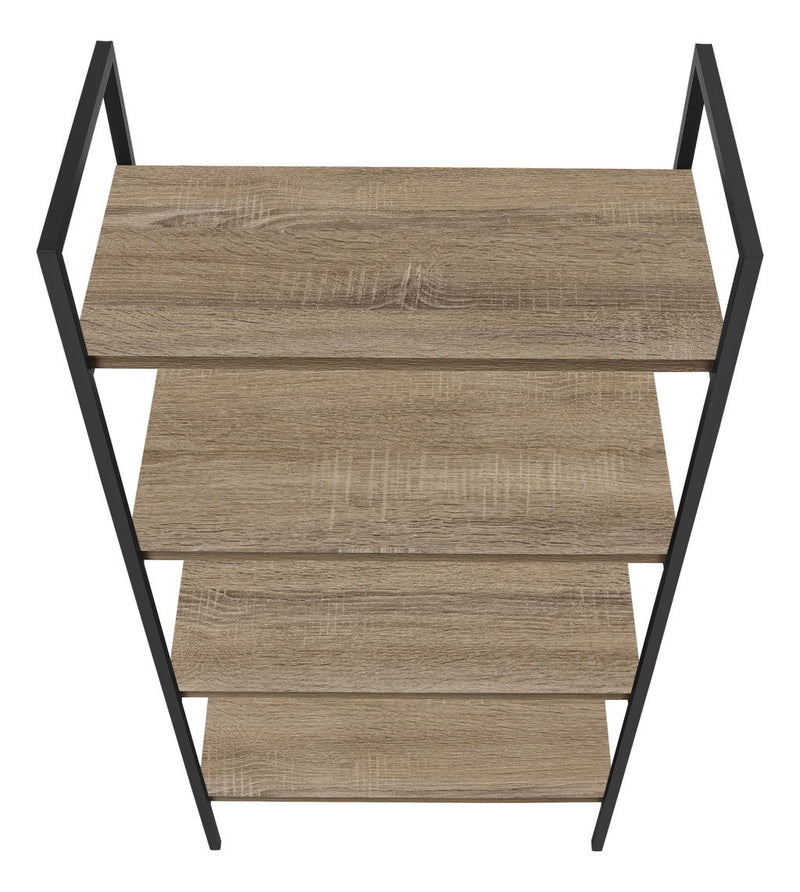Four Tier Etagere Bookcase - Taupe