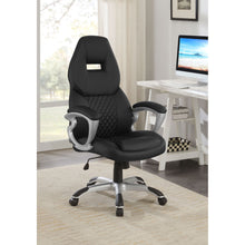 Load image into Gallery viewer, Bruce - Upholstered Adjustable Home Office Chair With Ergonomic Support And Smooth Swivel Function - Black
