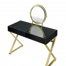 Load image into Gallery viewer, Mirrored Dresser - Black / Gold

