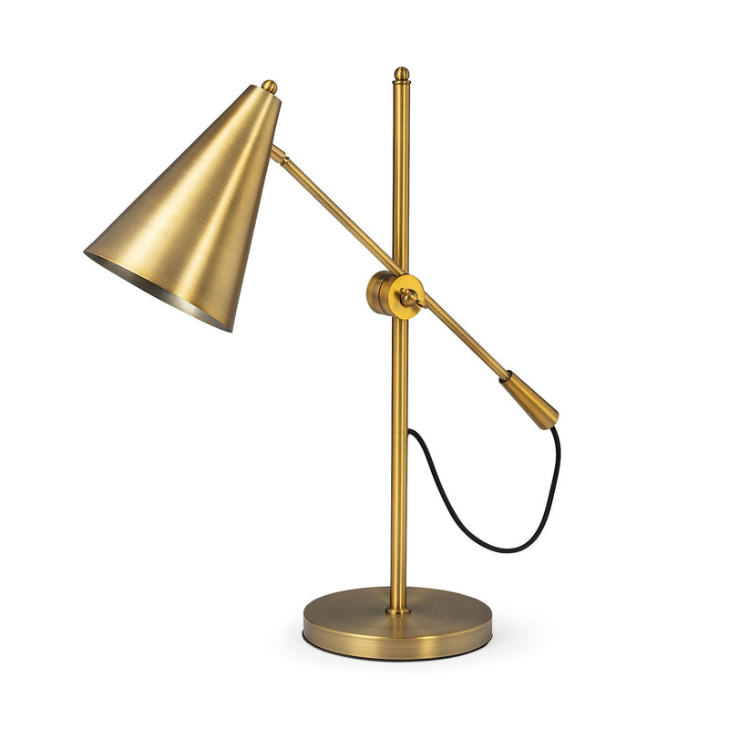 Lamp Base LED With Gold Shade - Gold