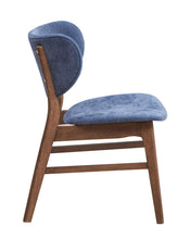 Load image into Gallery viewer, Upholstered Fabric Open Back Dining Side Chairs (Set of 2) - Blue
