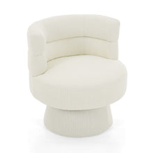Load image into Gallery viewer, Swivel Accent Chair, 360° Rotating Design With Ergonomic Support For Living Room, Bedroom &amp; Home Office - Cream White
