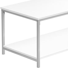 Load image into Gallery viewer, Metal Coffee Table - White And Silver

