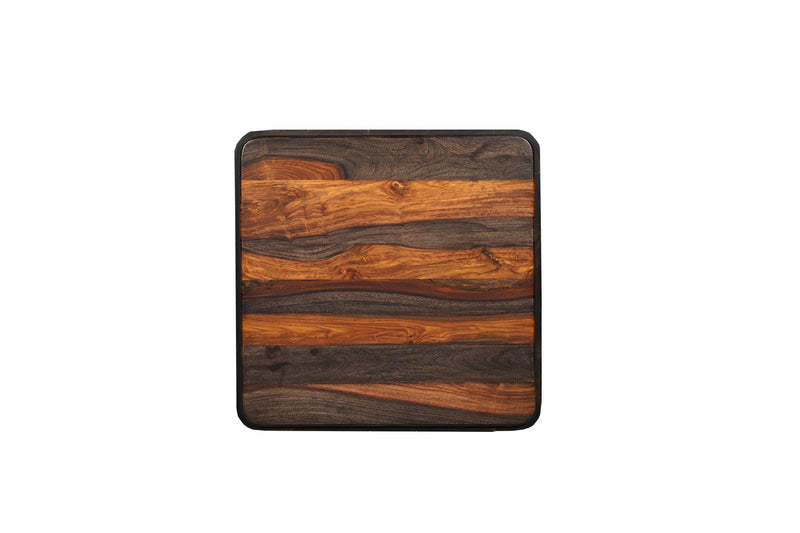 Square Block End Table (740772) - Dark Brown