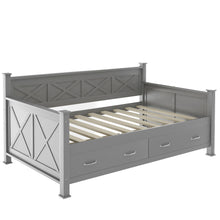 Load image into Gallery viewer, Modern Daybed With 2 Large Drawers, X Shaped Frame
