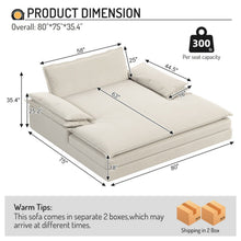 Load image into Gallery viewer, Modern Oversized Double Chaise Lounge Chair
