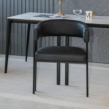 Load image into Gallery viewer, Modern Dining Upholstered Barrel Chair With Curved Back And Armrests
