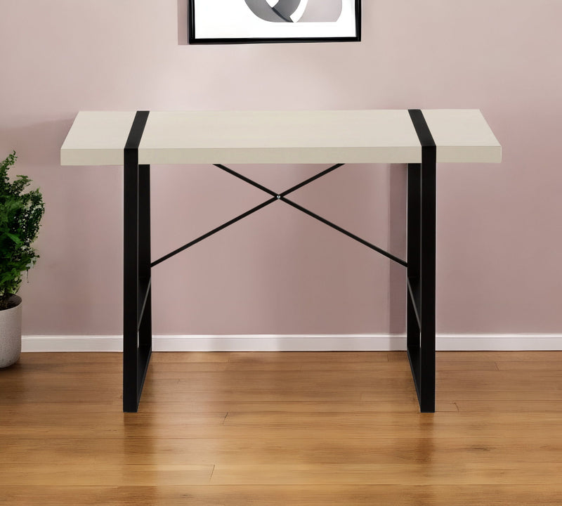 49" Computer Desk - Taupe And Black