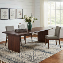 Load image into Gallery viewer, 108" Solid Wood Live Edge Sled Base Dining Table - Brown
