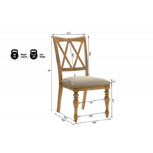 Load image into Gallery viewer, Dining Chair, Double X Back Kitchen Chairs (Set of 2) - Brown
