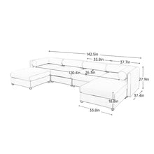 Load image into Gallery viewer, Contemporary Elegant Sofa With Storage And Ottoman
