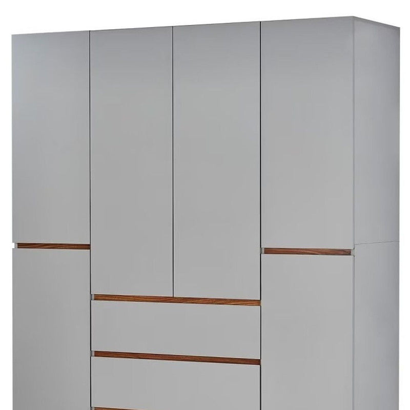 75" Six Door Three Drawer Combo Dresser - White