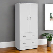 Load image into Gallery viewer, 71" Two Door Two Drawer Combo Dresser - White
