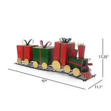 Load image into Gallery viewer, Festive Train Decor With Gift Shaped Carriages - Red
