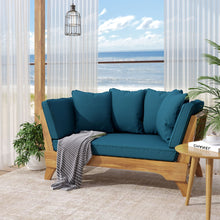 Load image into Gallery viewer, Outdoor Acacia Wood Expandable Daybed With Cushions
